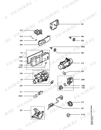 Взрыв-схема посудомоечной машины Privileg 10320I-W,10279 - Схема узла Electrical equipment 268